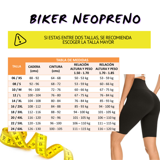 BIKER CON NEOPRENO TIPO FAJA Termo 🔥